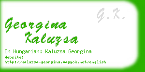 georgina kaluzsa business card